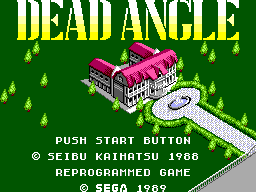 Dead Angle title screen for Sega Master System